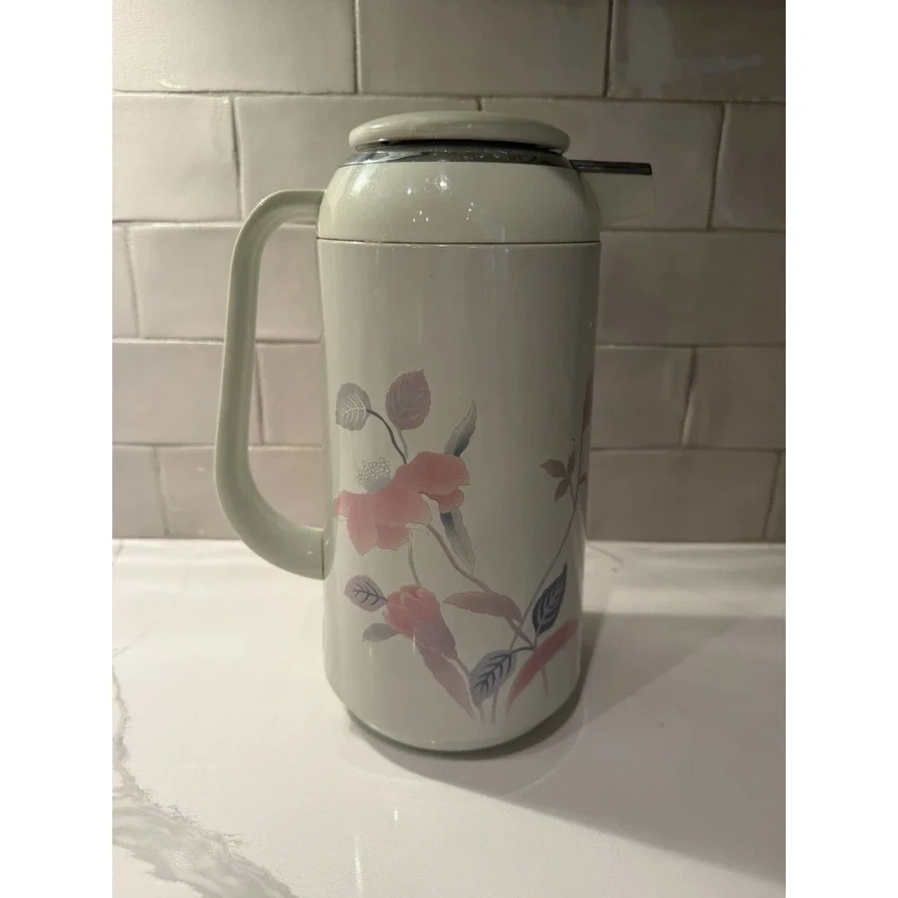 Beautiful Rare Mikasa Continental Silk Flowers 1 Liter Thermos